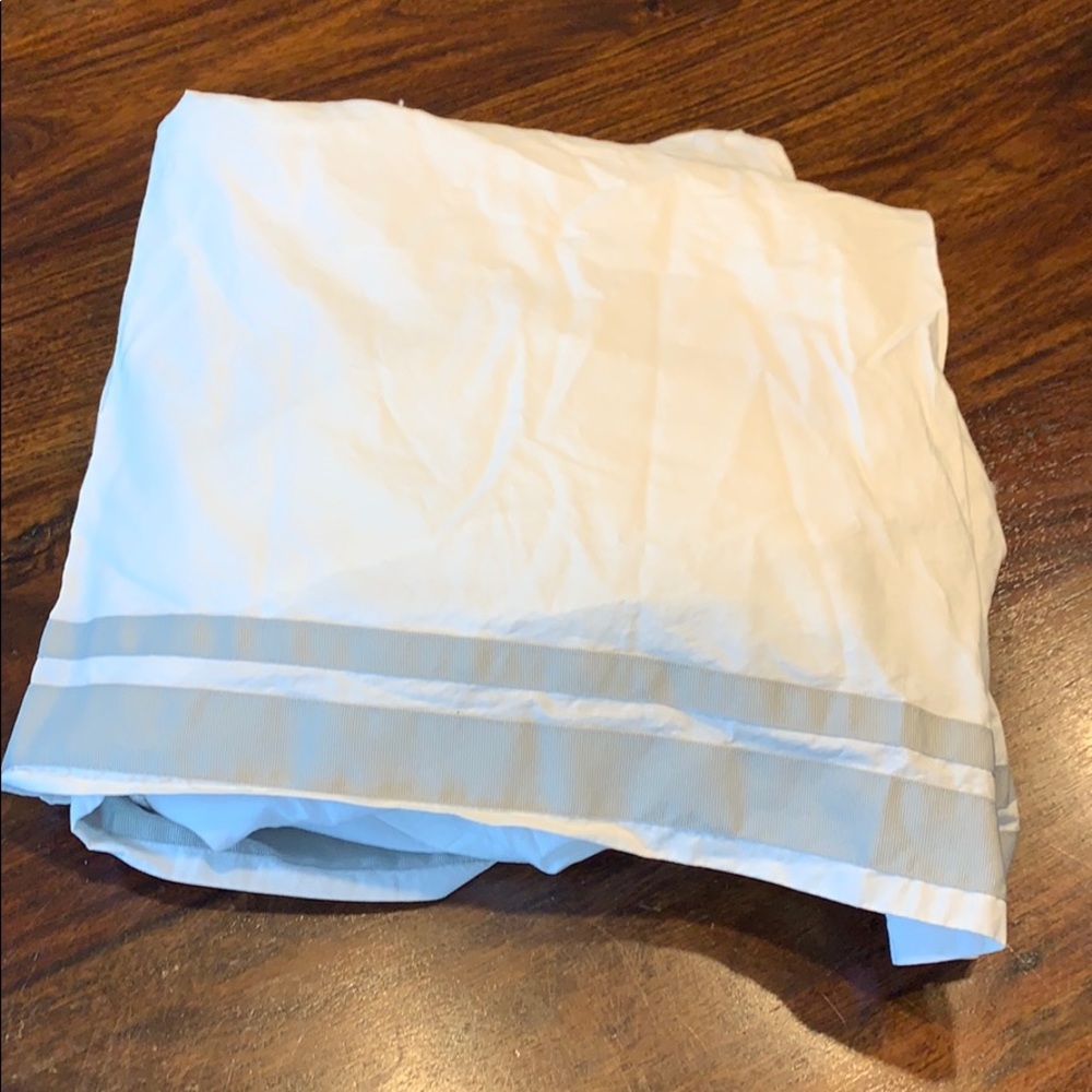 Pottery barn kids crib skirt.